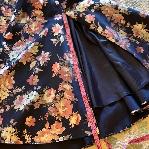 B.SMART  7  Fit & Flair Evening Gown Leg Slit Racerback w Lace inserts & Cutout - Picture 7 of 16